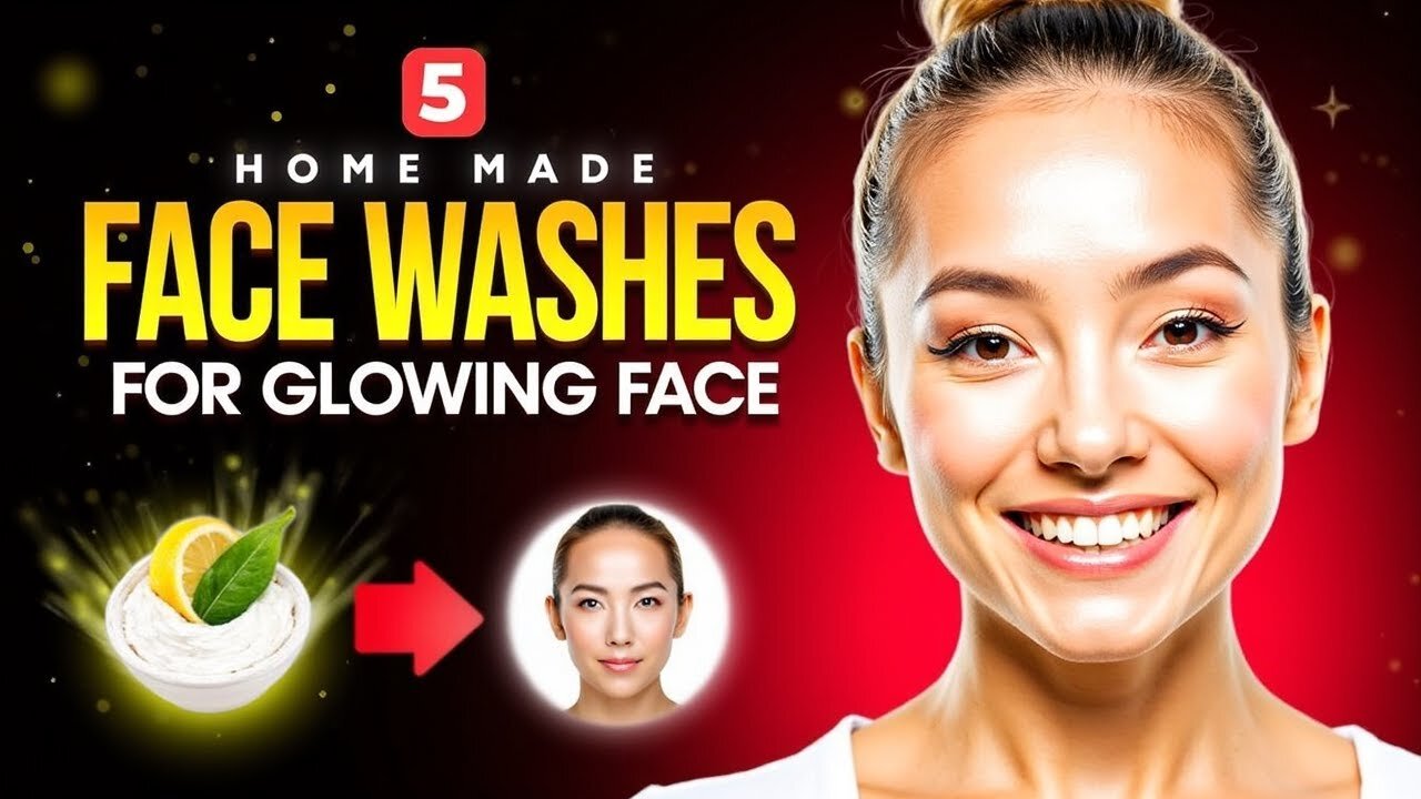 5 Homemade Face Washes for Glowing Skin Naturally ✨ (DIY Skincare at Home!)