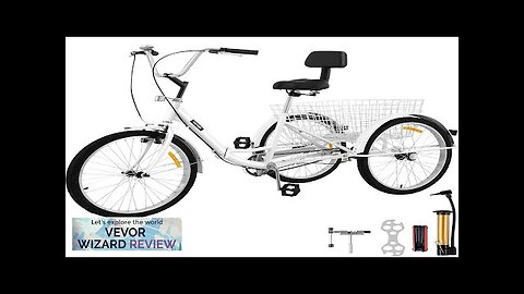 VEVOR Tricycle Adult 24’’ Wheels Adult Tricycle 1-Speed 3 Wheel Bikes White Review