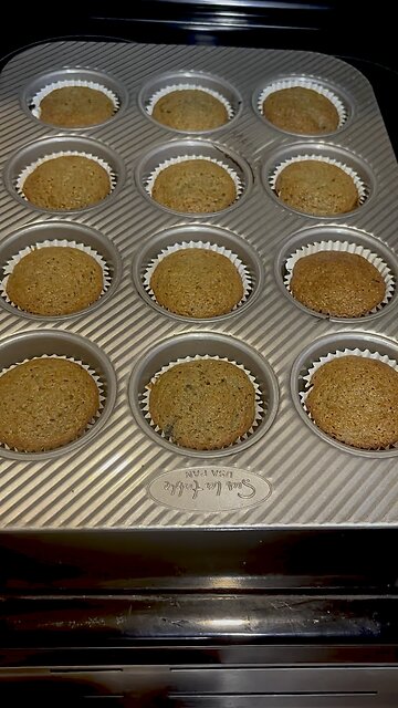 Einkorn Banana Blueberry Muffins made with Freshly Milled Flour