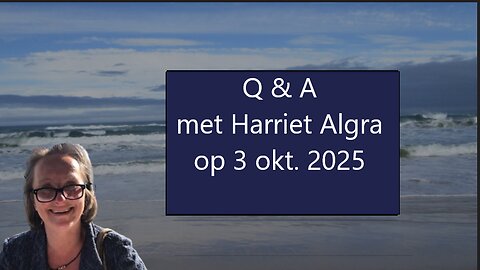 Q & a met Harriet Algra op 3okt. 2025