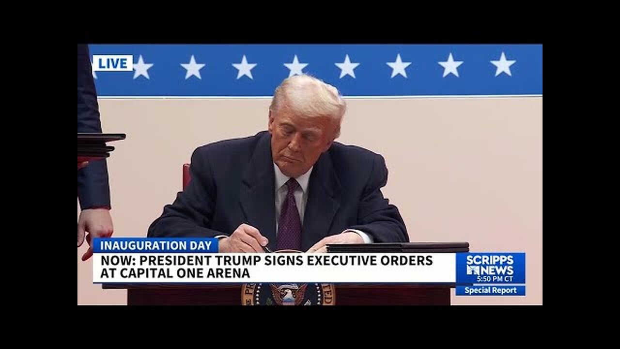 TRUMP SIGNS EXECUTIVE ORDERS RESCINDING BIDEN'S EXECUTIVE ACTIONS