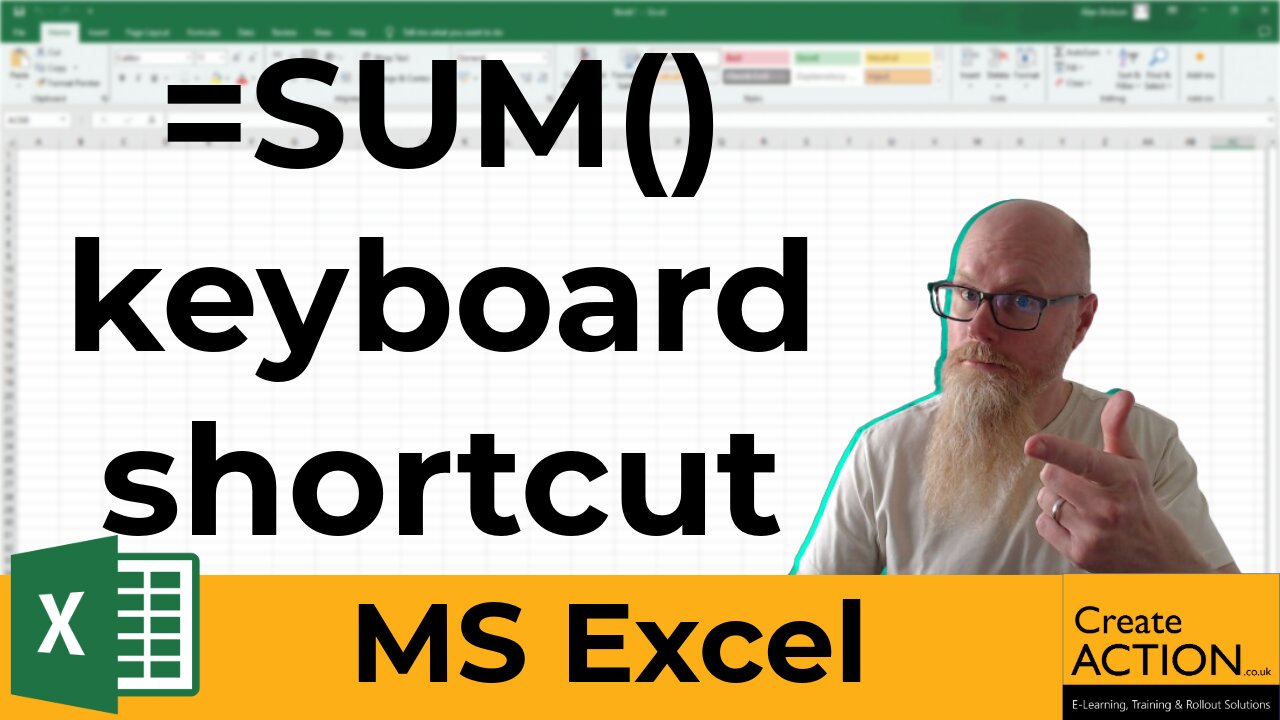 Keyboard shortcut for SUM in Excel