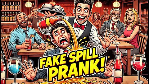 😂🥤 FAKE SPILL PRANK! (Waiters Shock Customers!) 🍽️🤣