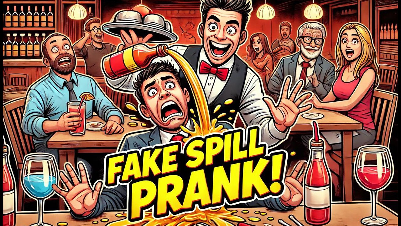 😂🥤 FAKE SPILL PRANK! (Waiters Shock Customers!) 🍽️🤣