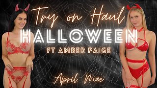 Halloween Try on Haul | April Mae FT Amber Paige