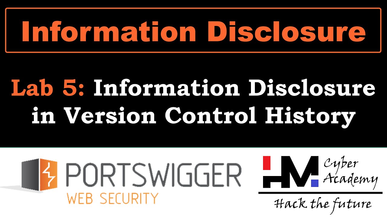 Information Disclosure 5 | Information Disclosure in Version Control History #portswigger