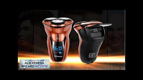 Powerful Cordless LCD Electric Shaver 3D Floating Wet Dry Beard Electric Razor Review