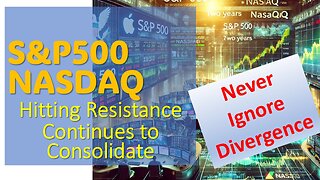 S&P500 & NASDAQ Hitting Resistance Continues to Consolidate