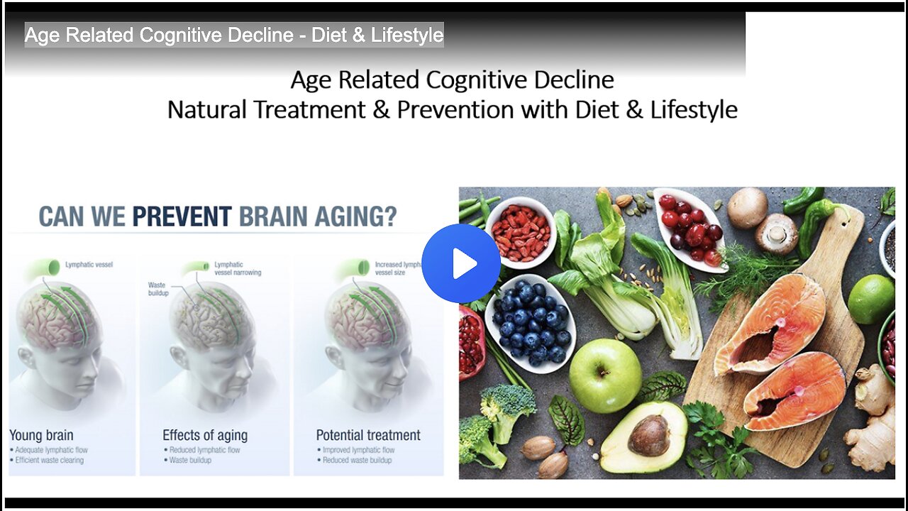Age Related Cognitive Decline - Diet & Lifestyle