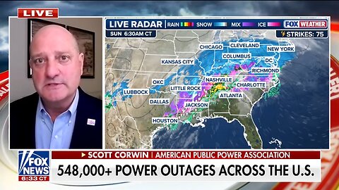 JUST IN: More than 548k power outages nationwide as winter storm hits