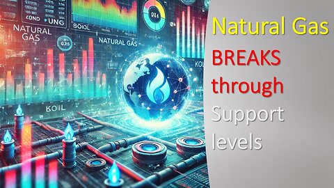Natural Gas BREAKS through support levels