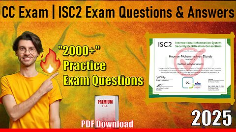 📋Prepare CC Exam | ISC² Exam With Latest Exam Questions🔥| Questions & Answers | 2025