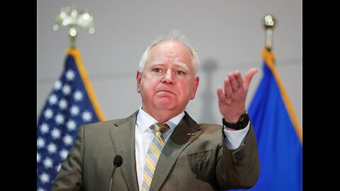 Walz’s face says it all the second he’s exposed!