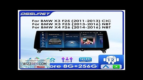 10.25"Android 13 Autoradio Carplay For BMW X3 F25 2011-2016 CIC NBT X4 Review