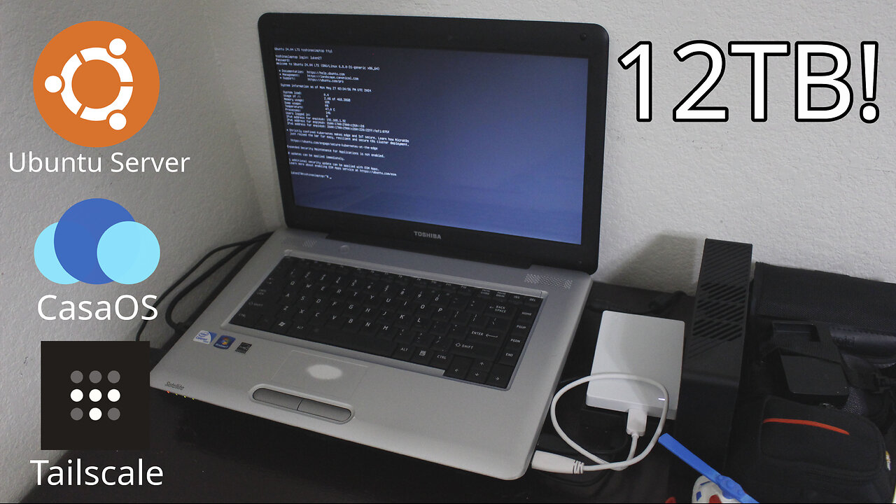Turning my 2009 Laptop into an easy home NAS! (Ubuntu Server + CasaOS)
