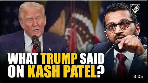 “Today we just had Kash Patel approved…” President Trump lauds new FBI chief