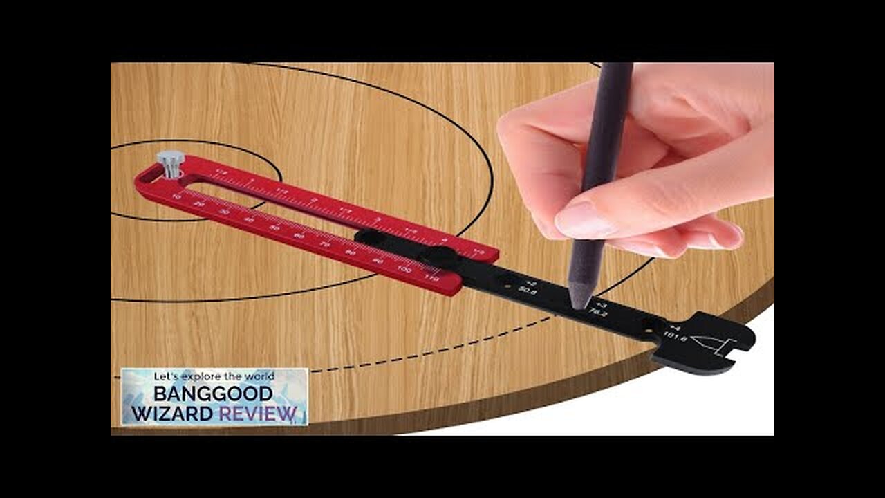 Woodworking Drawing Compass Circular Drawing Tool Fixed-point Circle Scriber Metric/Inch Review