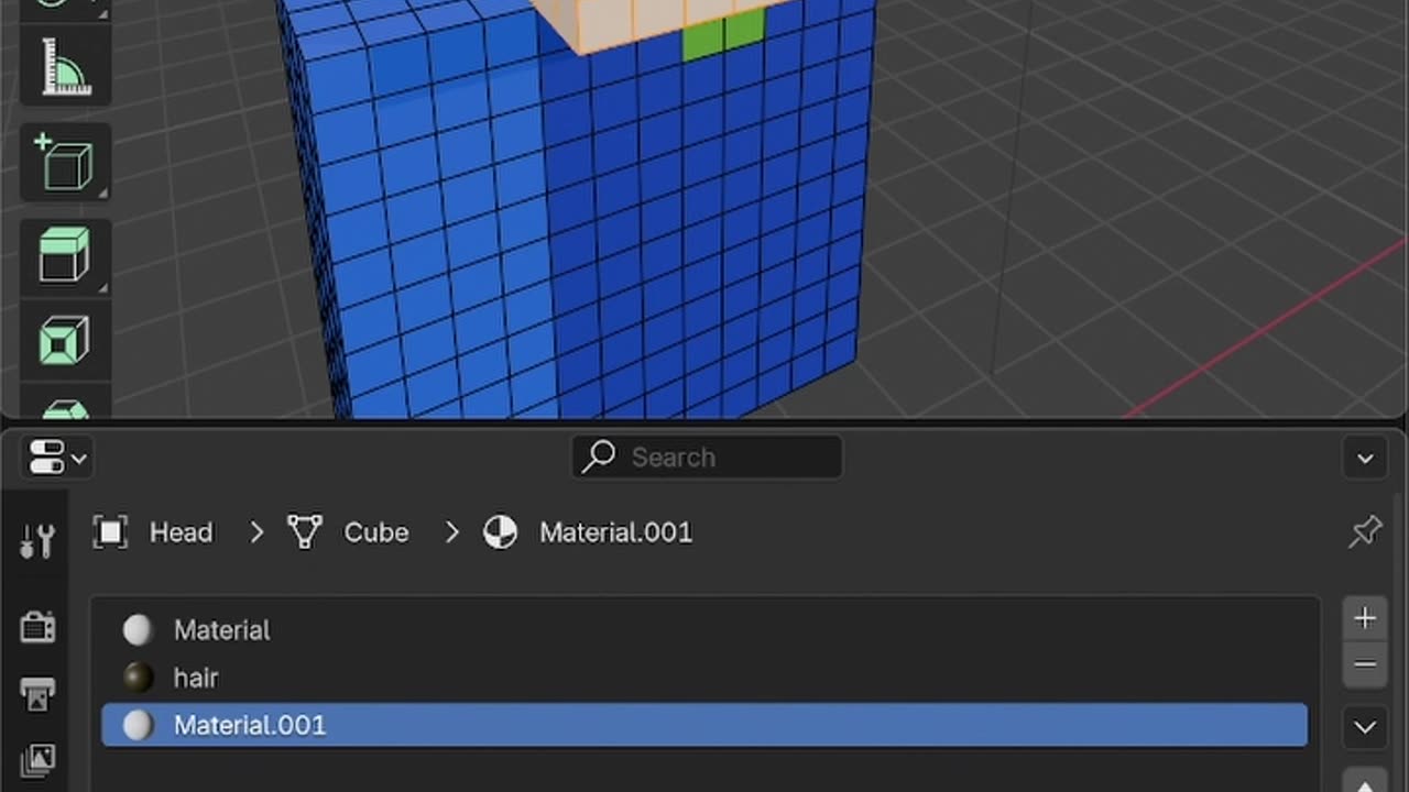 Make a 'No Image' Minecraft Character in Blender 3D (vertical)