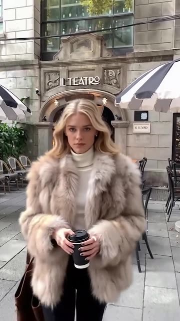 Women’s Luxury Winter Faux Fur Coat – Elegant Warm Plush Jacket for Cold Weather Street Style