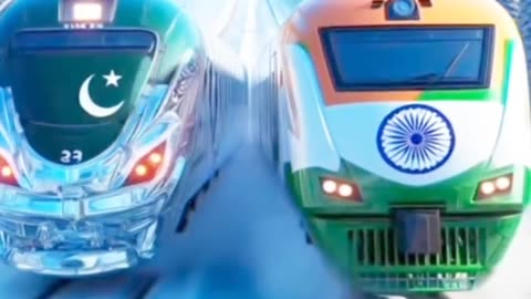 Pakistan train race vs India train race#viral #shots #tranding