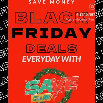 Save money with Black Friday deals EVERYDAY only with Save Club!