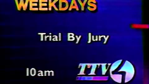 October 4, 1989 - Indianapolis Promo for 'Trial by Jury' with Raymond Burr