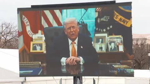 Trump delivers a message to the March For Life in Washington DC