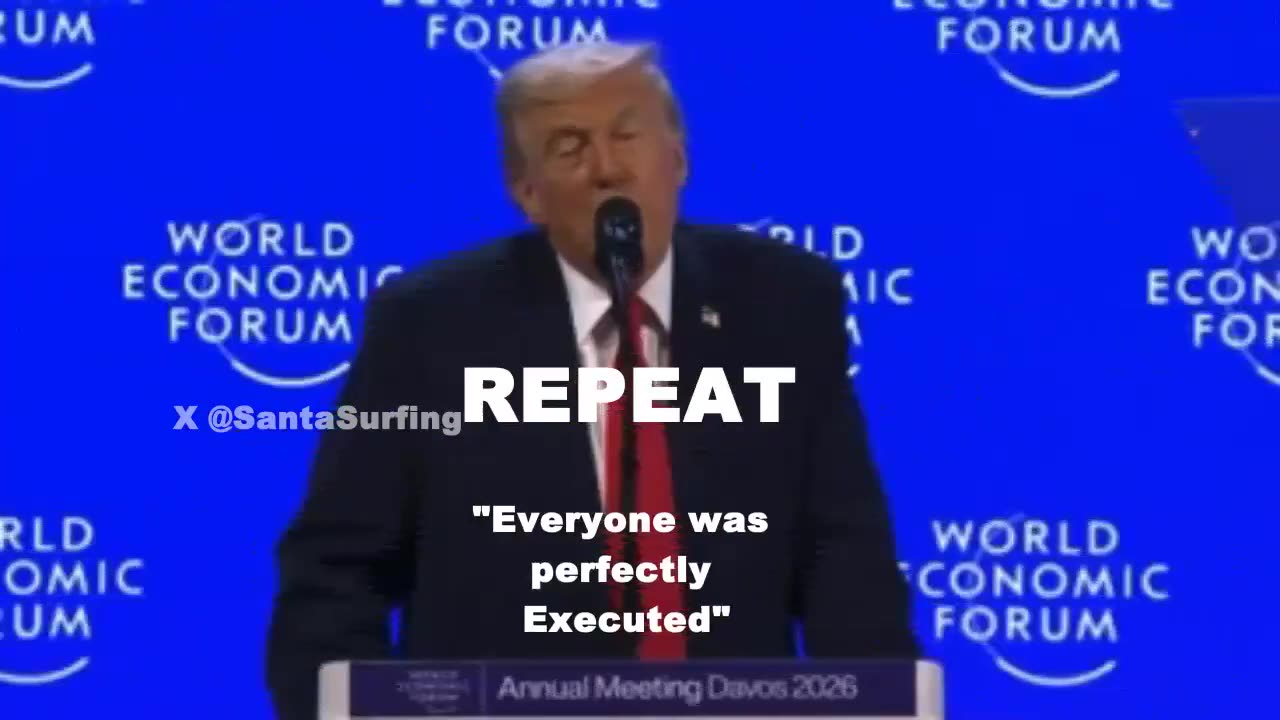 Trump at DAVOS 1/21/2026 "Everyone was perfectly Executed” 🔥