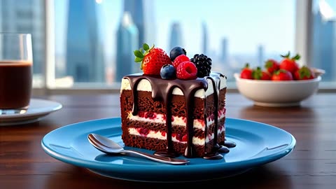 Delicious chocolate cake