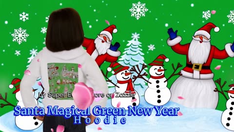 Santa Magical Green New Year Hoodie/ by Super Events Zazzle