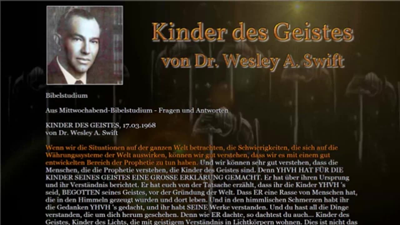 CHILDREN OF THE LIGHT _ DR WESLEY SWIFT