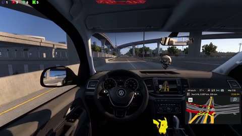 2K QHD 60FPS | AMERICAN TRUCK SIMULATOR | VOLSKWAGEN AMAROV | TOP SPEED | MUSIC AND CHILL | NEW DLC