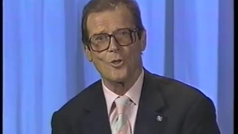 July 10, 1995 - Roger Moore Kiwanis Public Service Announcement (Joined in Progress)