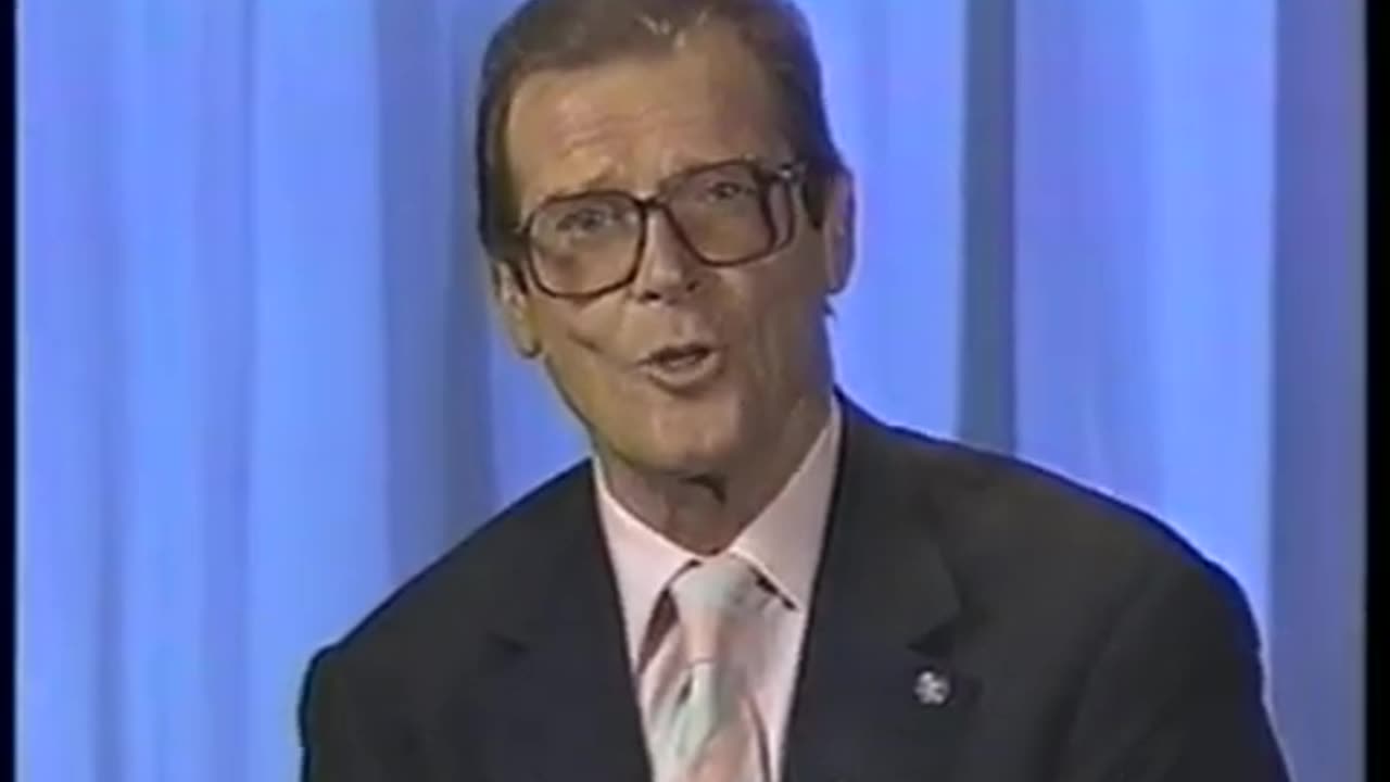 July 10, 1995 - Roger Moore Kiwanis Public Service Announcement (Joined in Progress)