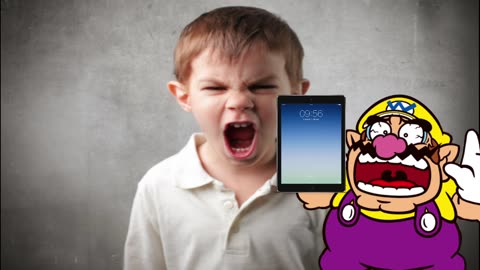 Wario dies by the wrath of an iPad Kid
