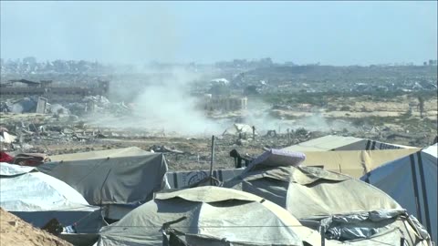 Smoke rises over Gaza after Israel ratifies ceasefire with Hamas