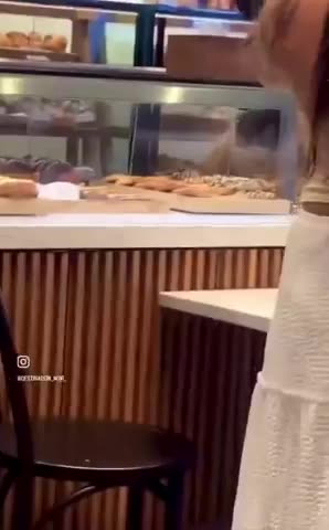 Bald Negro Thief Helps Himself to Multiple Food Items in Cafe and Casually Walks Away