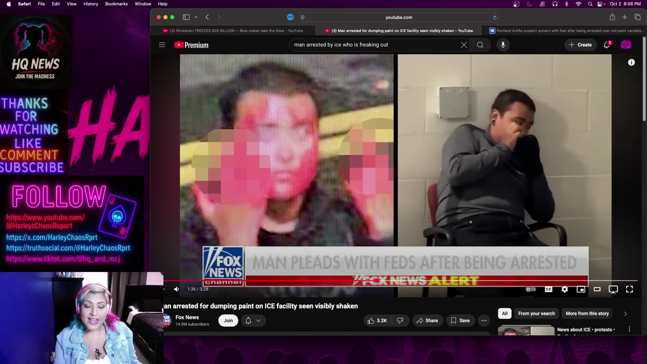 Antifa Attacker Trembles After ICE Arrest