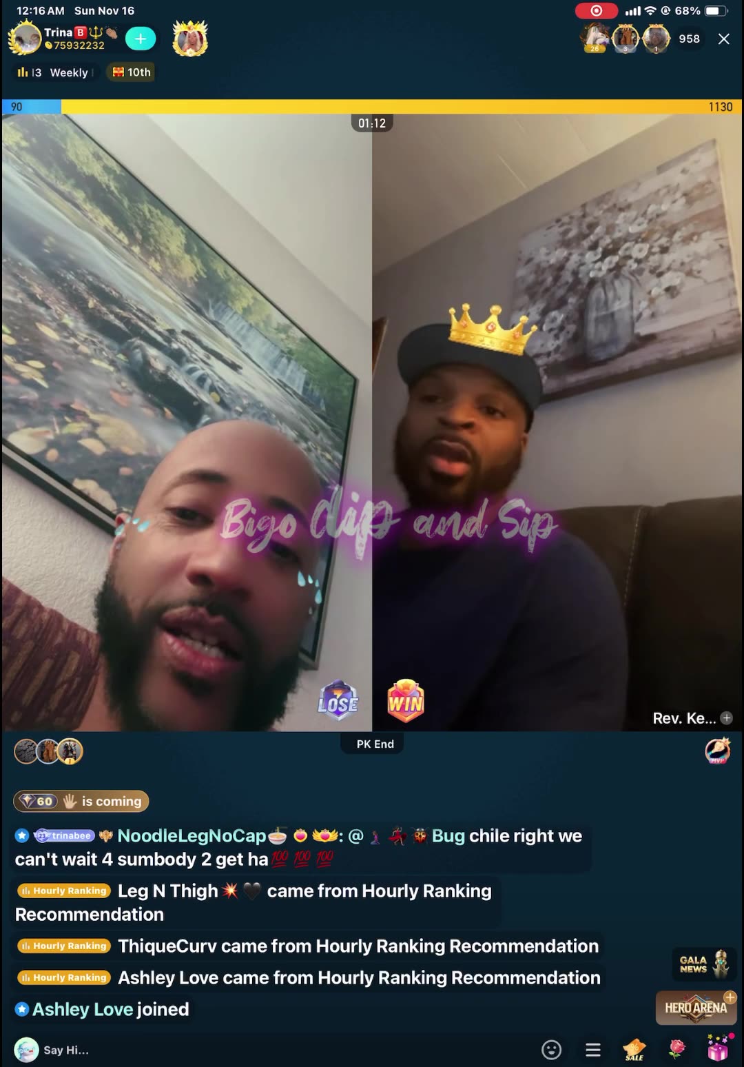 TrinaB talks to the brother about cast members in the content house 11/16/25 #bigoclipandsip