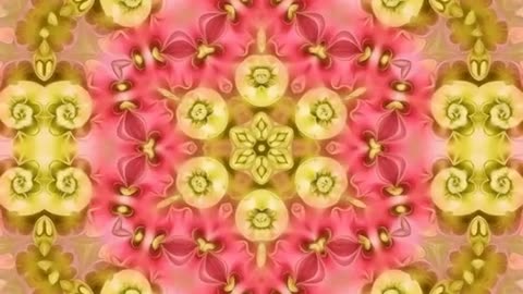 Pinks Beige and Golden Kaleidoscopic Visual