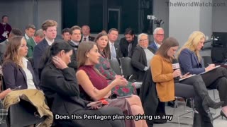 Breanna morello asking Kingsley Wilson at the Pentagon briefing