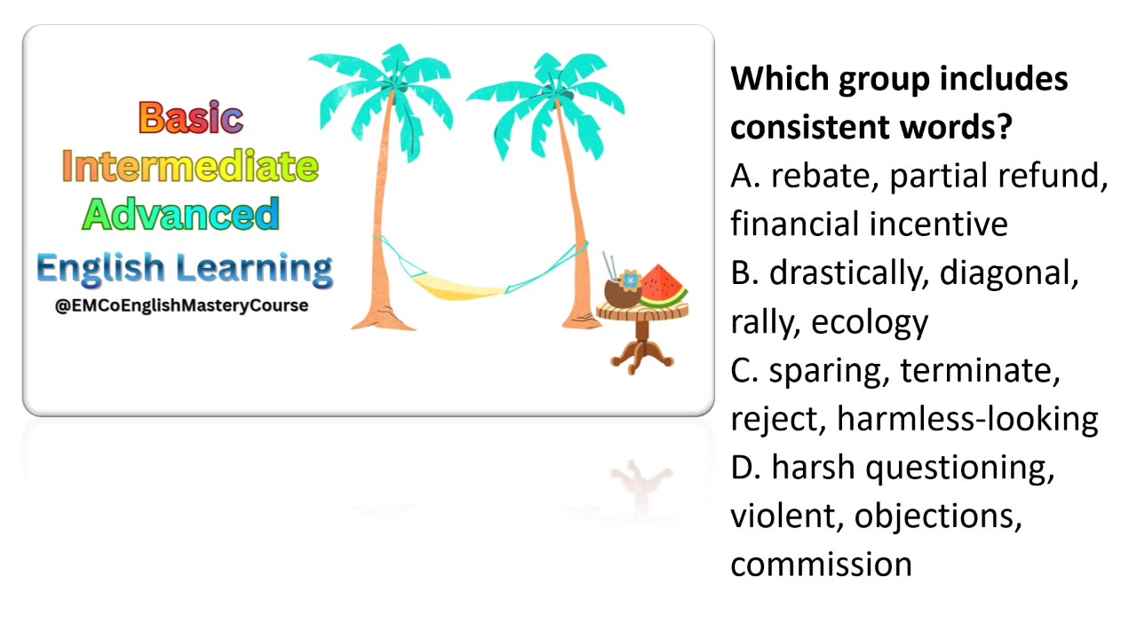 Advanced American English Quiz, Lesson 4; Part 1