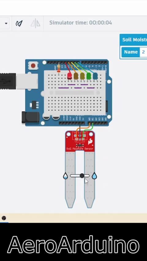 Learn Soil Moisture Sensor Arduino on #Tinkercad #Simulation #AeroArduino #STEM