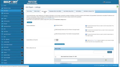🚀 SecPoint Protector V65 – UTM Firewall Block Listing by Envelope Sender! 📧