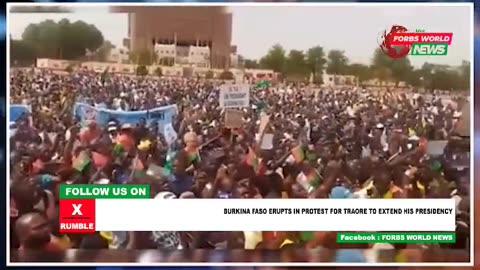 Burkina Faso junta leader, Captain Traore urged to stay in power by supporting crowd