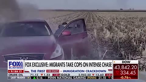 Migrants take cops on dramatic chase in exclusive footage