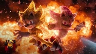 Sonic the Hedgehog 3 (2024) - Super Sonic & Super Shadow Team Up