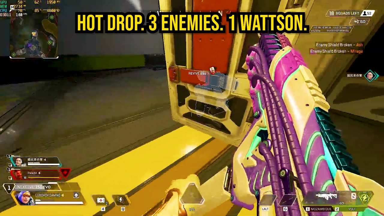 Wattson WIPES a Whole Squad on Broken Moon! ⚡ | Apex Legends Gameplay