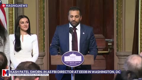 Kash Patel sworn-in as Director of FBI at Eisenhower Executive Office Building in Washington, DC