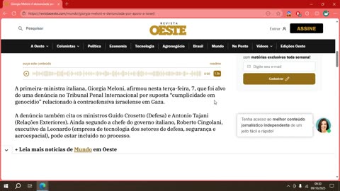 Giorgia Meloni é denunciada por apoio a Israel.mp4